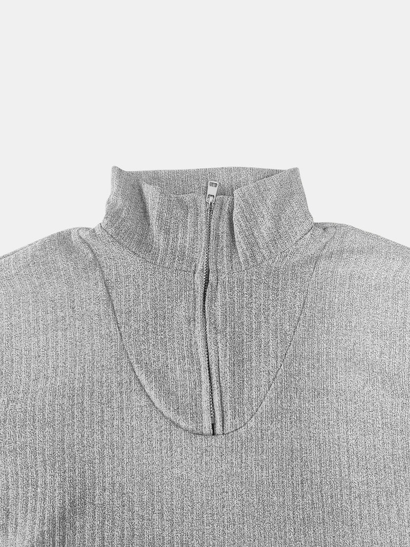 Full Size Quarter Zip Long Sleeve Top