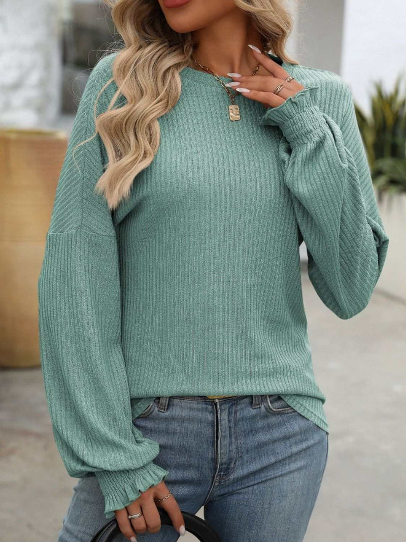 Mandy Ribbed Round Neck Long Sleeve T-ShirtFeatures: Basic style
Sheer: Opaque
Stretch: Highly stretchy
Material composition: 65% rayon, 35% polyester
Care instructions: Machine wash cold. Tumble dry low.
ImpAll TopsTrendsiKlondike Creek Unique BoutiqueMandy Ribbed Round Neck Long Sleeve