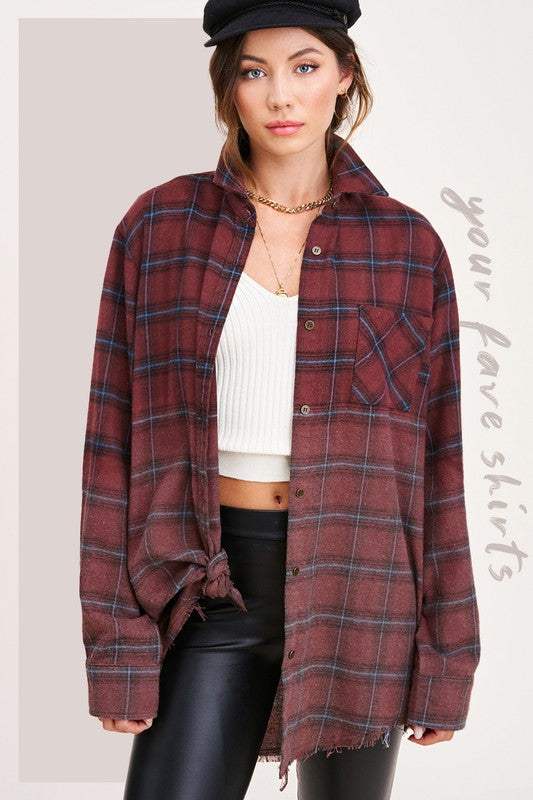 Kayla ShirtGive your outfit a classically cool finish with our Kayla wash long sleeve button up shirt for the ultimate vintage look. It will quickly become your new go-to pieceLa MielKlondike Creek Unique BoutiqueKayla Shirt