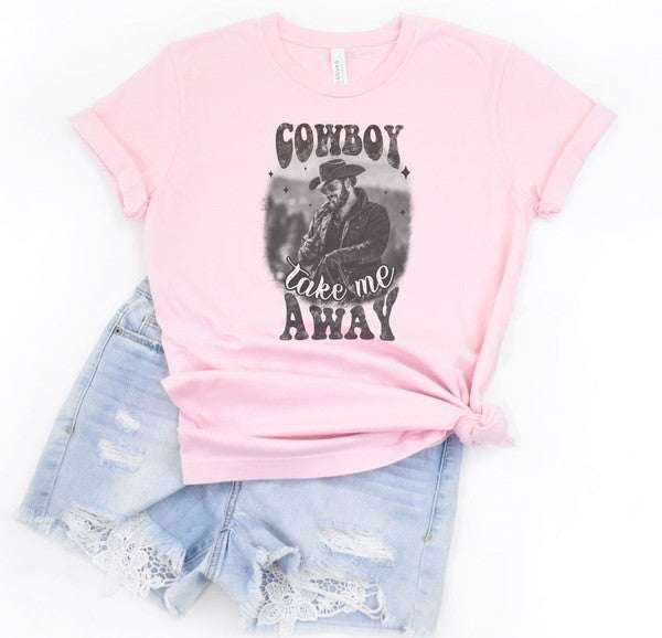 Cowboy Take Me Away Rip Wheeler TeeCowboy Take Me Away Rip Wheeler Tee100% combed and ring spun cotton Unisex TeeFabric Contents: Ring Spun CottonOcean and 7thKlondike Creek Unique BoutiqueRip Wheeler Tee