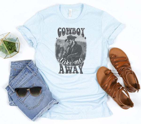 Cowboy Take Me Away Rip Wheeler TeeCowboy Take Me Away Rip Wheeler Tee100% combed and ring spun cotton Unisex TeeFabric Contents: Ring Spun CottonOcean and 7thKlondike Creek Unique BoutiqueRip Wheeler Tee