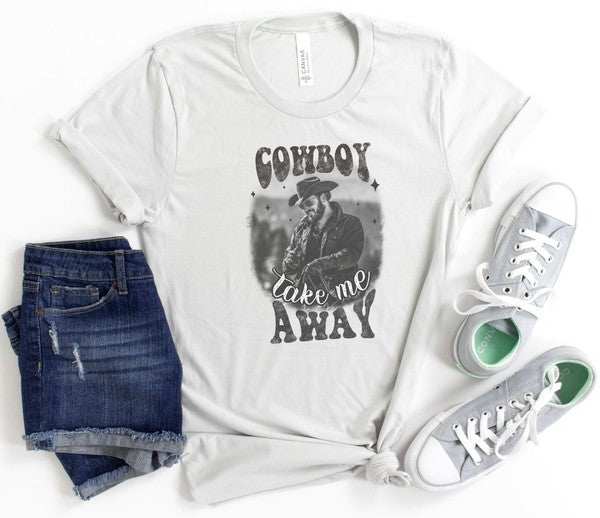 Cowboy Take Me Away Rip Wheeler TeeCowboy Take Me Away Rip Wheeler Tee100% combed and ring spun cotton Unisex TeeFabric Contents: Ring Spun CottonOcean and 7thKlondike Creek Unique BoutiqueRip Wheeler Tee