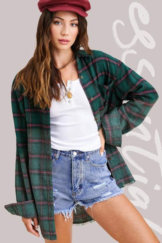 Kayla ShirtGive your outfit a classically cool finish with our Kayla wash long sleeve button up shirt for the ultimate vintage look. It will quickly become your new go-to pieceLa MielKlondike Creek Unique BoutiqueKayla Shirt