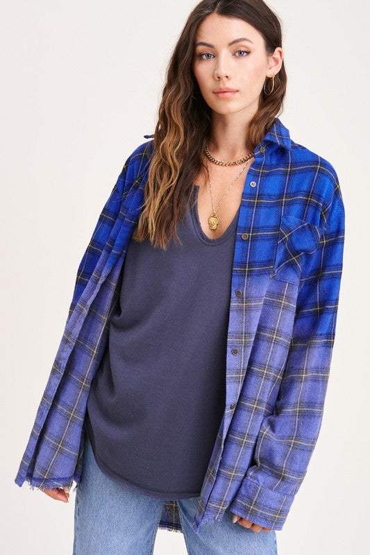 Kayla ShirtGive your outfit a classically cool finish with our Kayla wash long sleeve button up shirt for the ultimate vintage look. It will quickly become your new go-to pieceLa MielKlondike Creek Unique BoutiqueKayla Shirt
