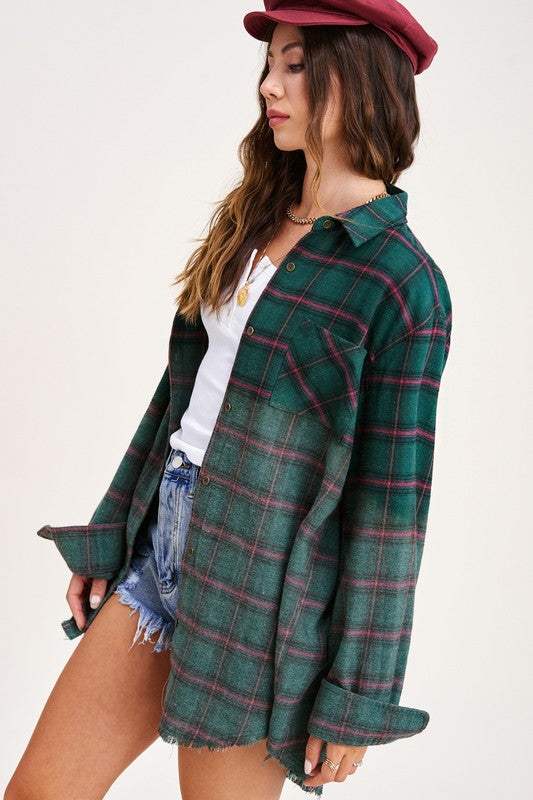 Kayla ShirtGive your outfit a classically cool finish with our Kayla wash long sleeve button up shirt for the ultimate vintage look. It will quickly become your new go-to pieceLa MielKlondike Creek Unique BoutiqueKayla Shirt