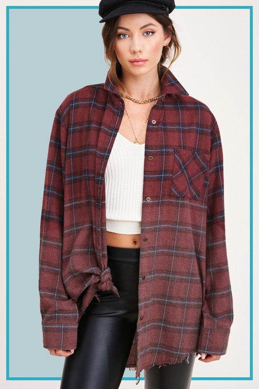Kayla ShirtGive your outfit a classically cool finish with our Kayla wash long sleeve button up shirt for the ultimate vintage look. It will quickly become your new go-to pieceLa MielKlondike Creek Unique BoutiqueKayla Shirt
