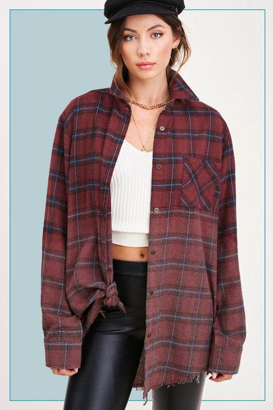 Kayla ShirtGive your outfit a classically cool finish with our Kayla wash long sleeve button up shirt for the ultimate vintage look. It will quickly become your new go-to pieceLa MielKlondike Creek Unique BoutiqueKayla Shirt