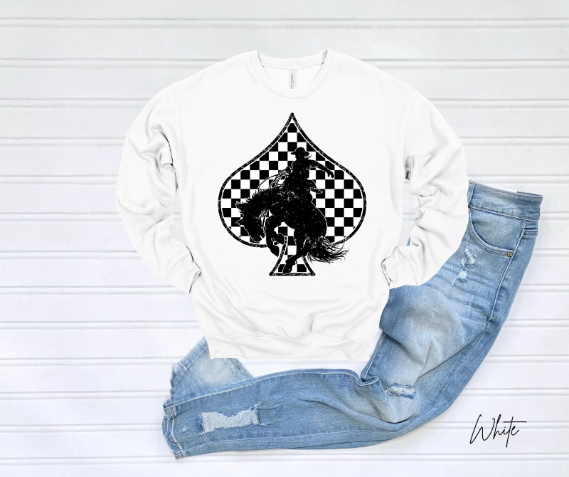 Checkered Spade Bronc Sweatshirt