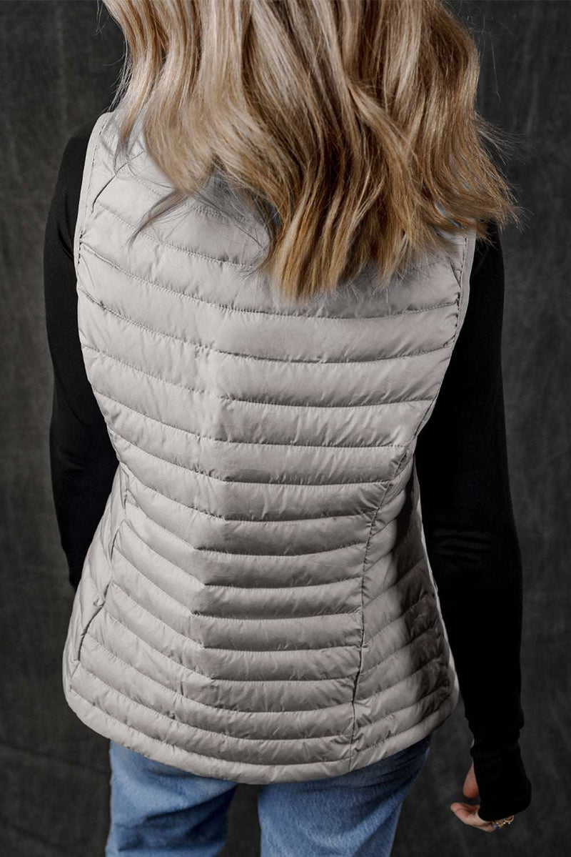 Black Plush Collared Quilted Zipped Puffer VestIntroducing our Black Plush Collared Quilted Zipped Puffer Vest - the perfect blend of comfort and chic! Designed for those who love to stay warm without compromisinOuterwear/VestsKlondike Creek Unique BoutiqueKlondike Creek Unique BoutiqueBlack Plush Collared Quilted Zipped Puffer Vest