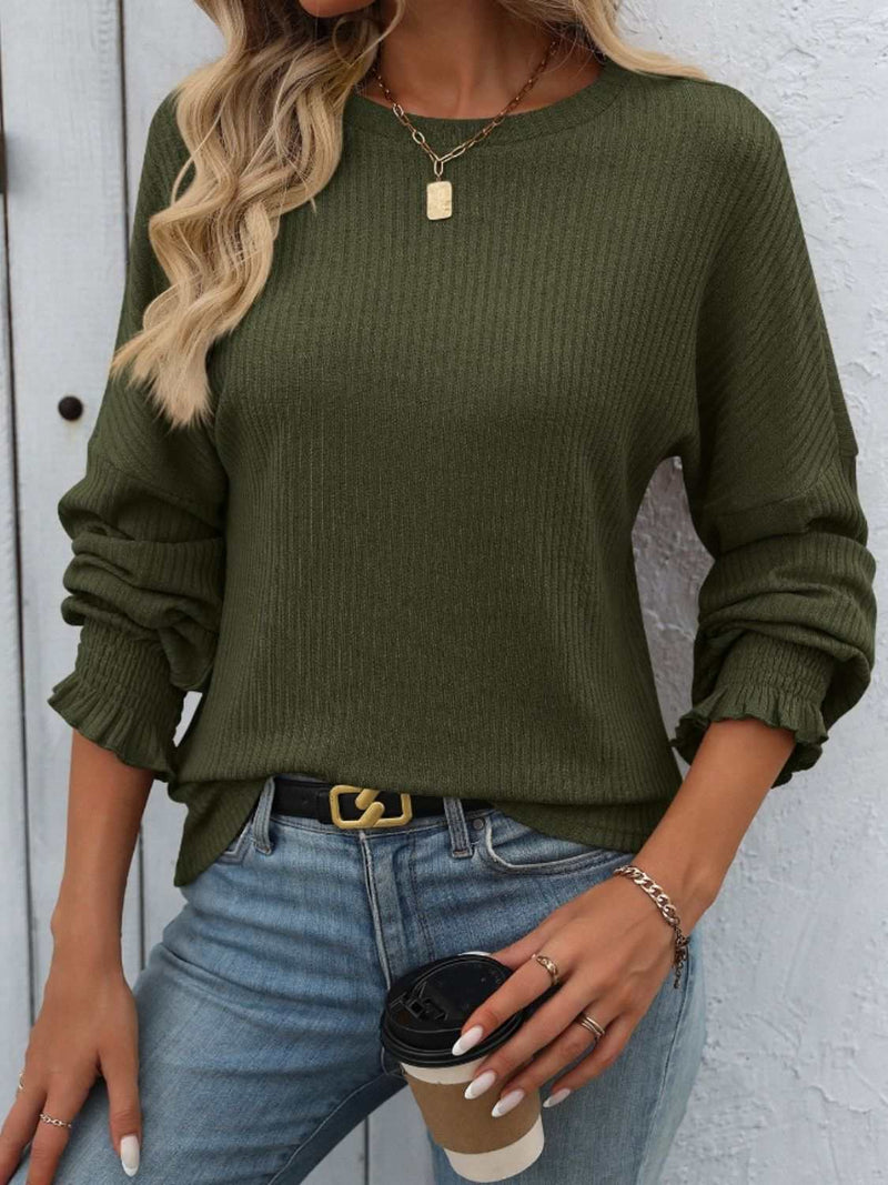Mandy Ribbed Round Neck Long Sleeve T-ShirtFeatures: Basic style
Sheer: Opaque
Stretch: Highly stretchy
Material composition: 65% rayon, 35% polyester
Care instructions: Machine wash cold. Tumble dry low.
ImpAll TopsTrendsiKlondike Creek Unique BoutiqueMandy Ribbed Round Neck Long Sleeve