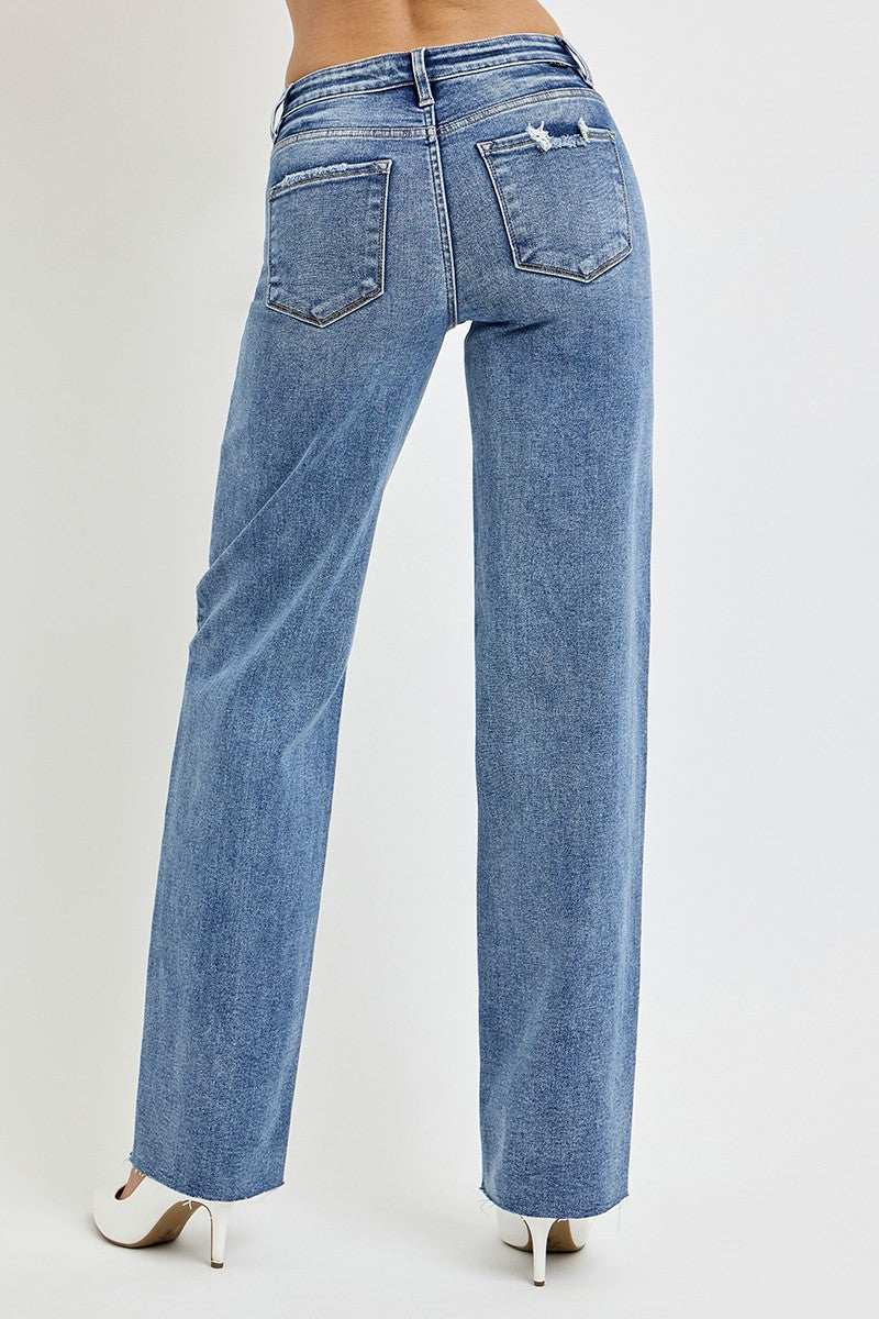 RISEN High-Waist Straight Leg Jeans with PocketsUpgrade your denim game with our RISEN High-Waist Straight Leg Jeans. These jeans are designed to give you a flattering and comfortable fit, perfect for any occasionBottoms/JeansTrendsiKlondike Creek Unique BoutiqueRISEN High-Waist Straight Leg Jeans