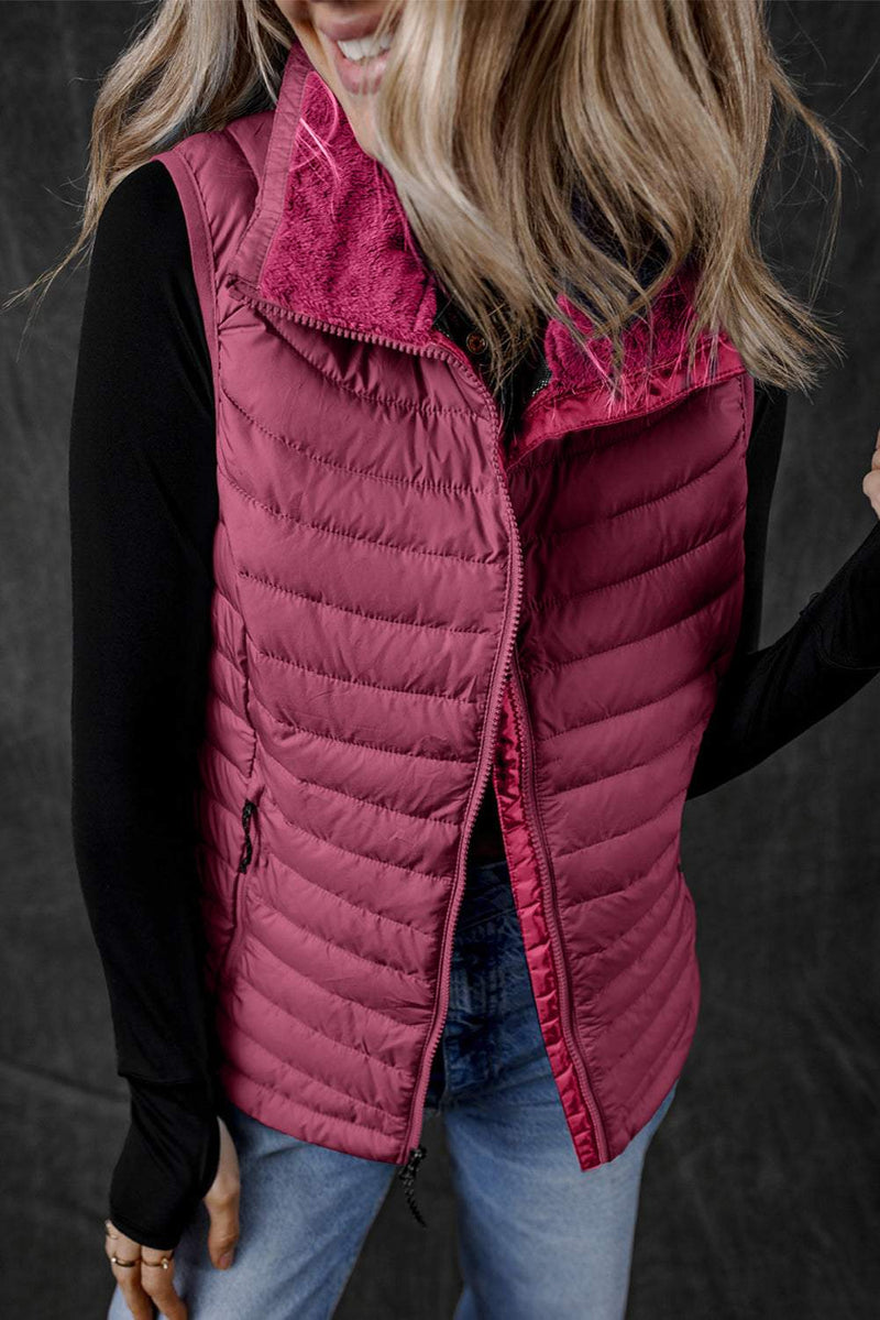 Black Plush Collared Quilted Zipped Puffer VestIntroducing our Black Plush Collared Quilted Zipped Puffer Vest - the perfect blend of comfort and chic! Designed for those who love to stay warm without compromisinOuterwear/VestsKlondike Creek Unique BoutiqueKlondike Creek Unique BoutiqueBlack Plush Collared Quilted Zipped Puffer Vest