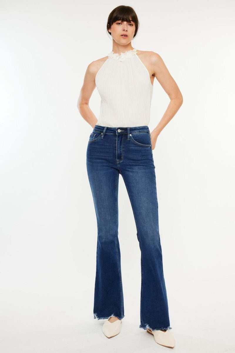 Kancan Cat's Whiskers Raw Hem Flare JeansAdd a unique touch to your denim collection with our Kancan Cat's Whiskers Raw Hem Flare Jeans. These jeans feature a flattering flare silhouette that elongates yourBottomsTrendsiKlondike Creek Unique BoutiqueWhiskers Raw Hem Flare Jeans