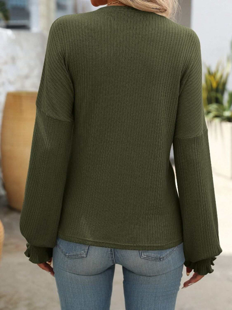 Mandy Ribbed Round Neck Long Sleeve T-ShirtFeatures: Basic style
Sheer: Opaque
Stretch: Highly stretchy
Material composition: 65% rayon, 35% polyester
Care instructions: Machine wash cold. Tumble dry low.
ImpAll TopsTrendsiKlondike Creek Unique BoutiqueMandy Ribbed Round Neck Long Sleeve