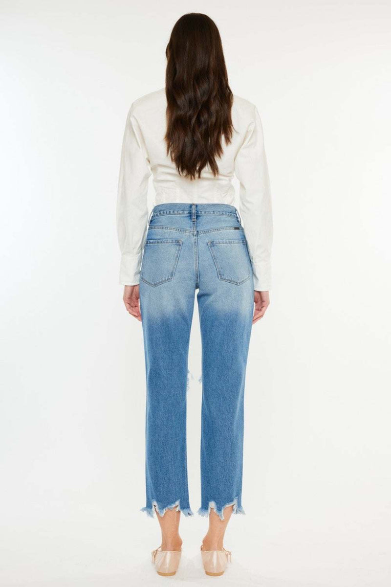 Kancan Distressed Frayed Hem Cropped JeansUpgrade your denim game with our Kancan Distressed Frayed Hem Cropped Jeans. Made from high-quality, stretchy denim fabric, these jeans are designed to hug your curvBottomsTrendsiKlondike Creek Unique BoutiqueKancan Distressed Frayed Hem Cropped Jeans