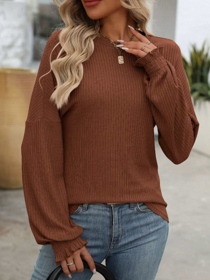 Mandy Ribbed Round Neck Long Sleeve T-ShirtFeatures: Basic style
Sheer: Opaque
Stretch: Highly stretchy
Material composition: 65% rayon, 35% polyester
Care instructions: Machine wash cold. Tumble dry low.
ImpAll TopsTrendsiKlondike Creek Unique BoutiqueMandy Ribbed Round Neck Long Sleeve