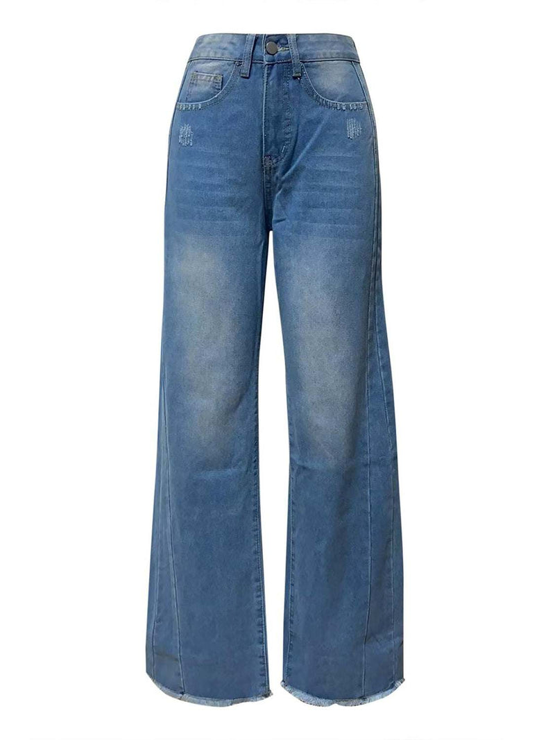 Raw Hem Wide Leg Jeans with PocketsFeatures: Pocketed, Buttoned
Stretch: No stretch
Material composition: 100% cotton
Care instructions: Machine wash cold. Tumble dry low.
Imported


Size
US
Waist
HIPBottomsTrendsiKlondike Creek Unique BoutiqueRaw Hem Wide Leg Jeans