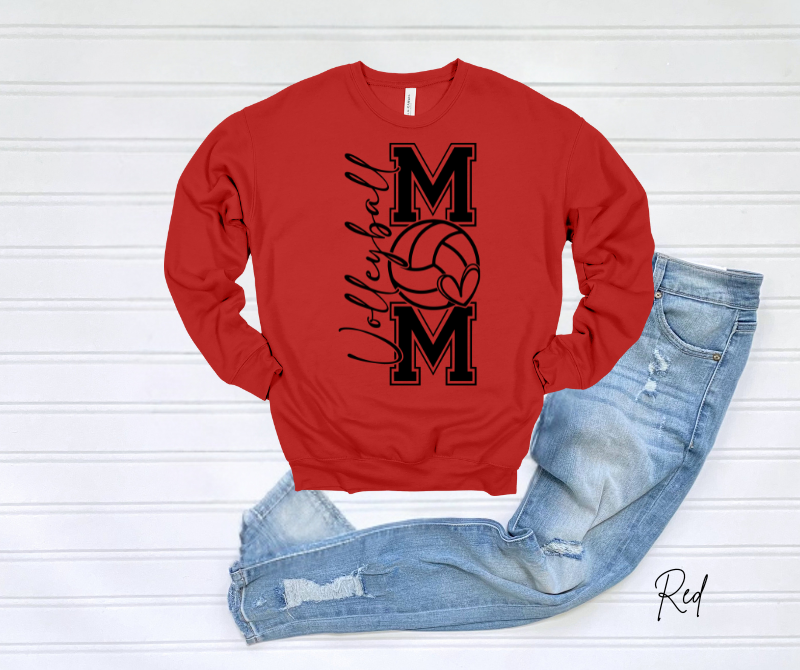 Volleyball Mom Heart Sweatshirt