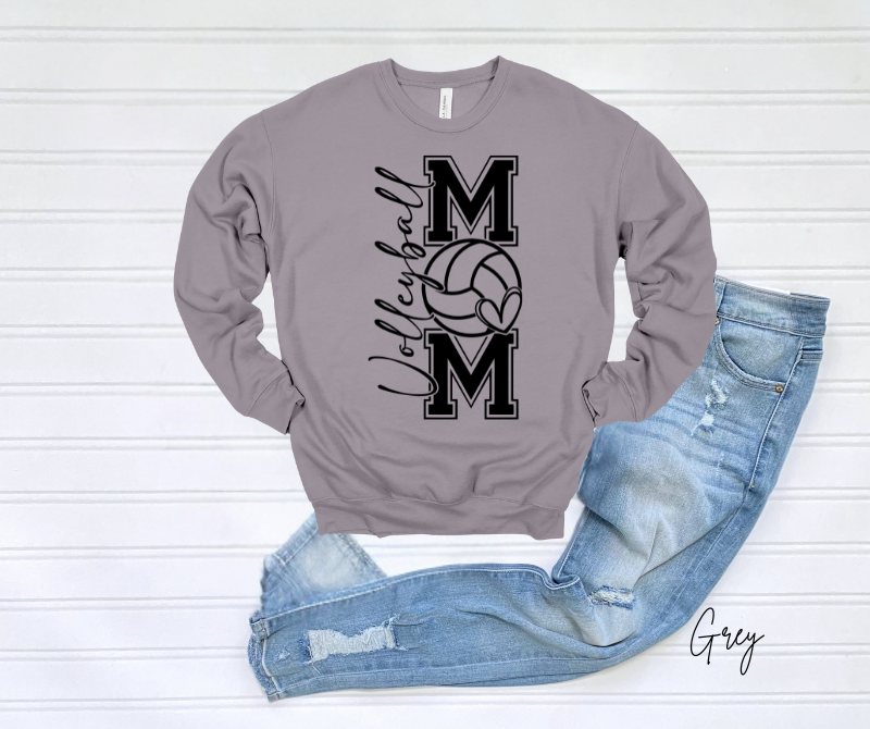 Volleyball Mom Heart Sweatshirt