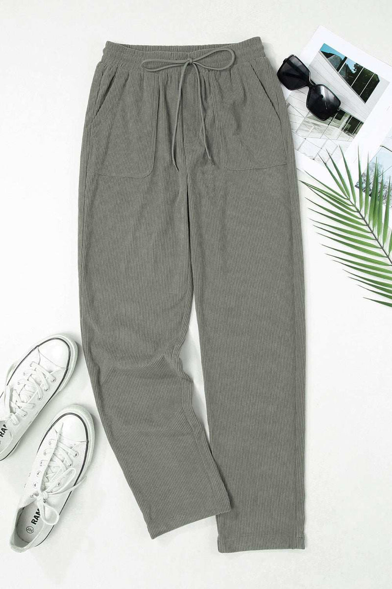 Drawstring Straight Pants with PocketsFeatures: Drawstring
Sheer: Opaque
Material composition: 100% polyester
Care instructions: Machine wash cold. Tumble dry low.
Imported
Product measurements:S:Waist 2BottomsTrendsiKlondike Creek Unique BoutiqueDrawstring Straight Pants