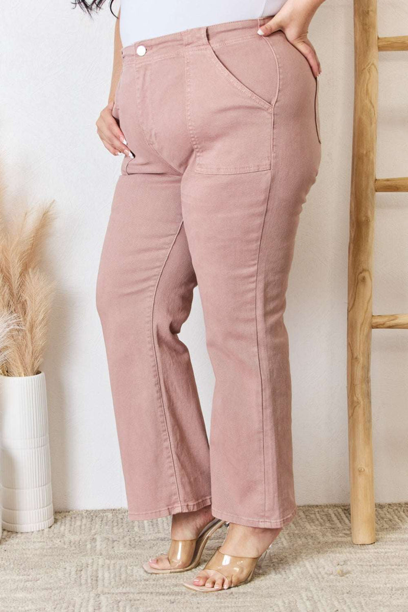 RISEN Full Size High Rise Ankle Flare JeansElevate your wardrobe with these statement jeans crafted for modern style and versatility. The high-rise design offers a flattering silhouette, while the ankle flareBottomsTrendsiKlondike Creek Unique BoutiqueRISEN Full Size High Rise Ankle Flare Jeans