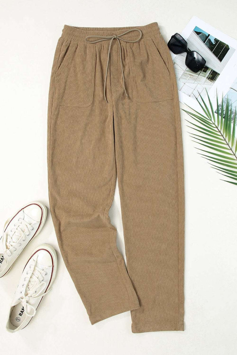 Drawstring Straight Pants with PocketsFeatures: Drawstring
Sheer: Opaque
Material composition: 100% polyester
Care instructions: Machine wash cold. Tumble dry low.
Imported
Product measurements:S:Waist 2BottomsTrendsiKlondike Creek Unique BoutiqueDrawstring Straight Pants