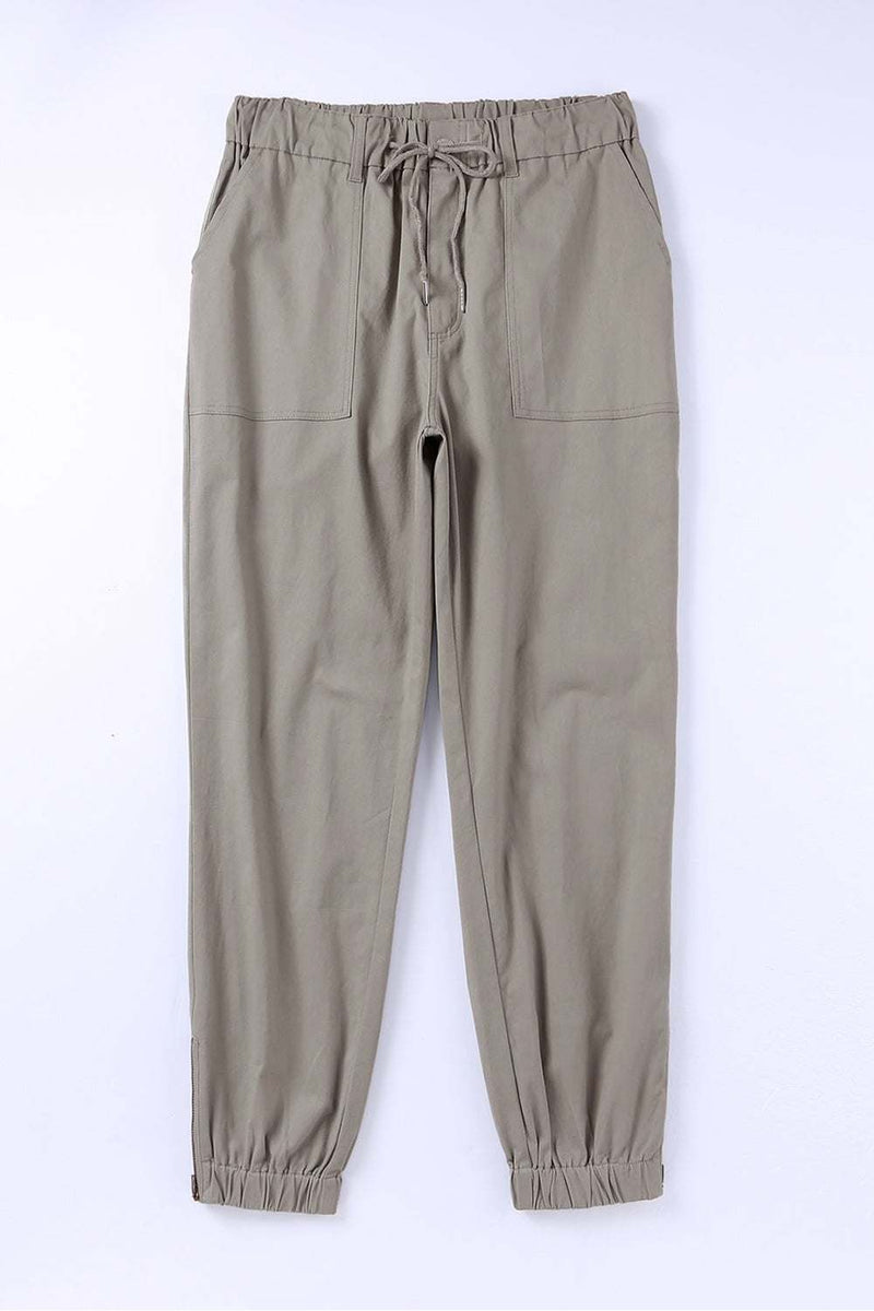 Drawstring Side Zip JoggersFeatures: Pocketed, Drawstring
Sheer: Opaque
Material composition: 95% polyester, 5% elastane
Care instructions: Machine wash cold. Tumble dry low.
Imported
Product BottomsTrendsiKlondike Creek Unique BoutiqueDrawstring Side Zip Joggers