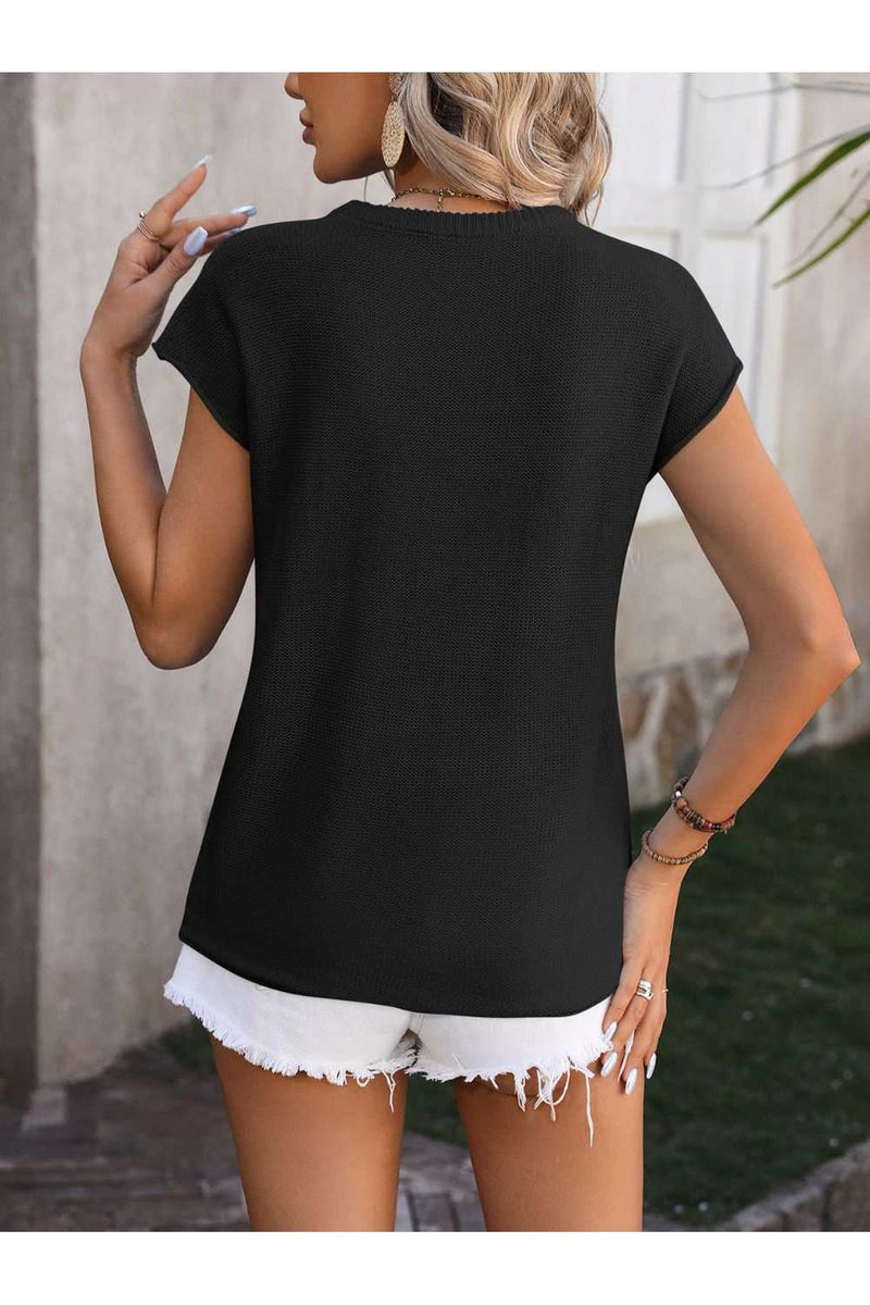 Rolled Cap Sleeve Round Neck Sweater VestFeatures: Basic style
Stretch: Slightly stretchy
Material composition: 30% nylon, 70% acrylic
Care instructions: Machine wash cold. Tumble dry low.
Imported
Product Shirts & TopsTrendsiKlondike Creek Unique BoutiqueRolled Cap Sleeve Round Neck Sweater Vest