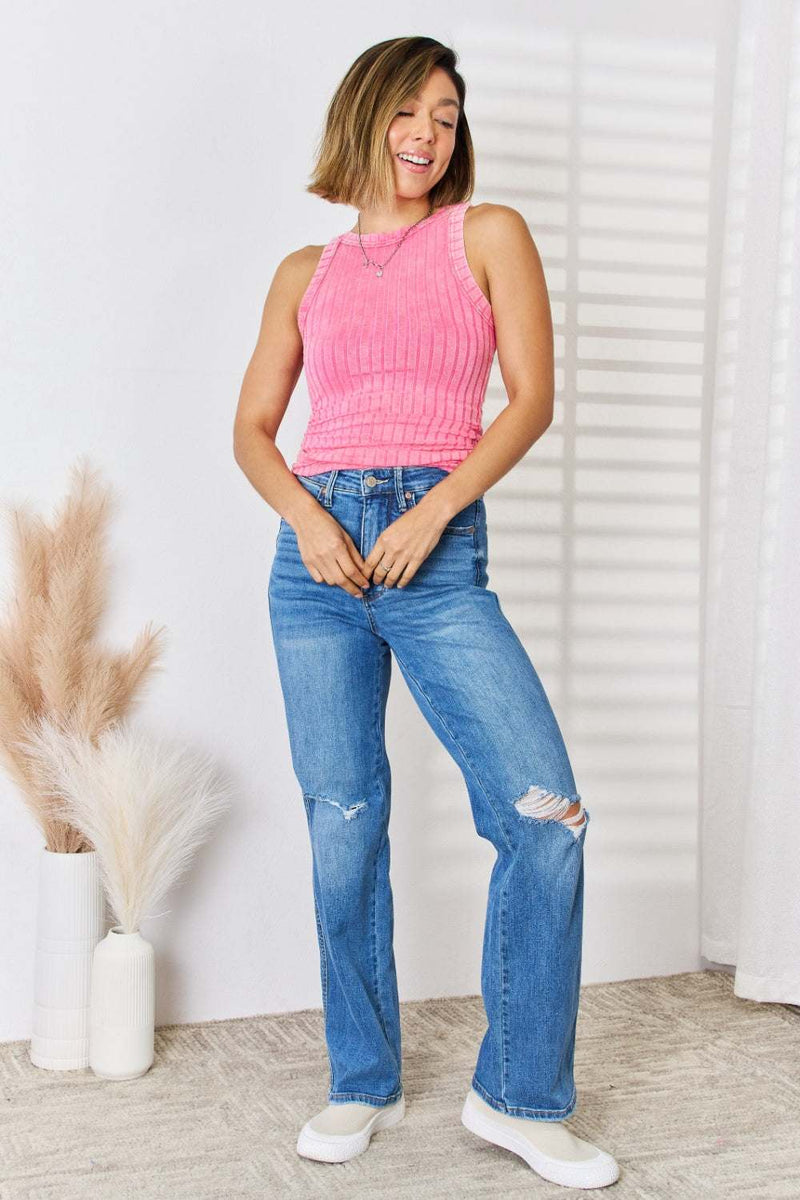 Zenana Ribbed Washed Round Neck TankThe ribbed washed round neck tank is a must-have staple in any wardrobe. Its ribbed texture adds visual interest to a classic design, while the round neck enhances tShirts & TopsTrendsiKlondike Creek Unique BoutiqueZenana Ribbed Washed Round Neck Tank