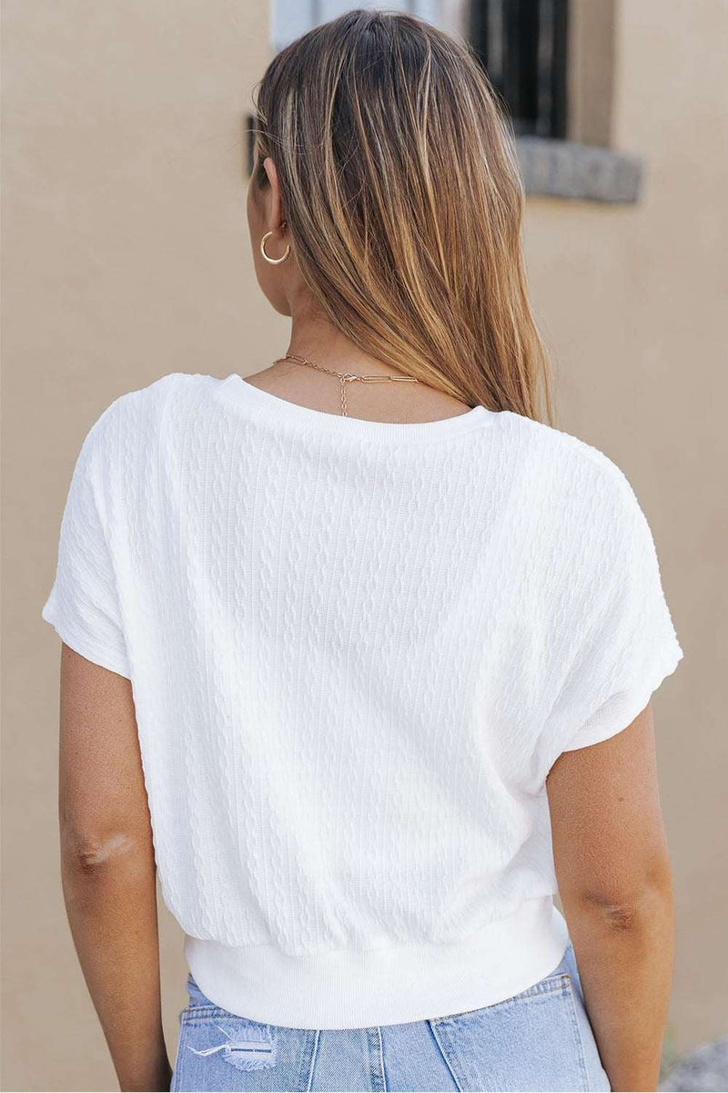Round Neck Cap Sleeve BlouseFeatures: Basic style
Sheer: Opaque
Stretch: Slightly stretchy
Material composition: 95% polyester, 5% spandex
Care instructions: Machine wash cold. Tumble dry low.
Shirts & TopsTrendsiKlondike Creek Unique BoutiqueRound Neck Cap Sleeve Blouse