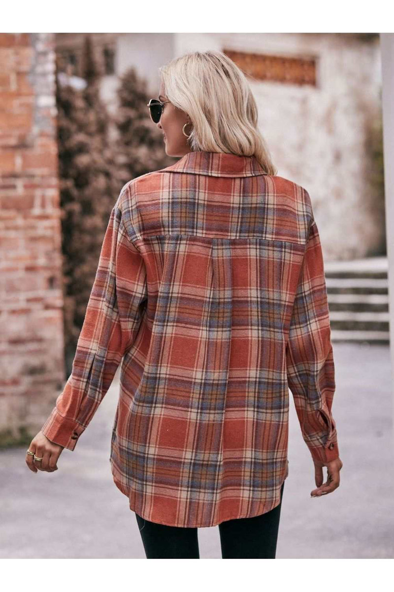 Plaid Dropped Shoulder Longline ShirtPattern type: Plaid
Style: Casual
Features: Oversized
Neckline: Collared neck
Length: Long
Sleeve length: Long sleeves
Sleeve type: Regular sleeves
Sheer: No
MateriaAll TopsTrendsiKlondike Creek Unique BoutiquePlaid Dropped Shoulder Longline Shirt