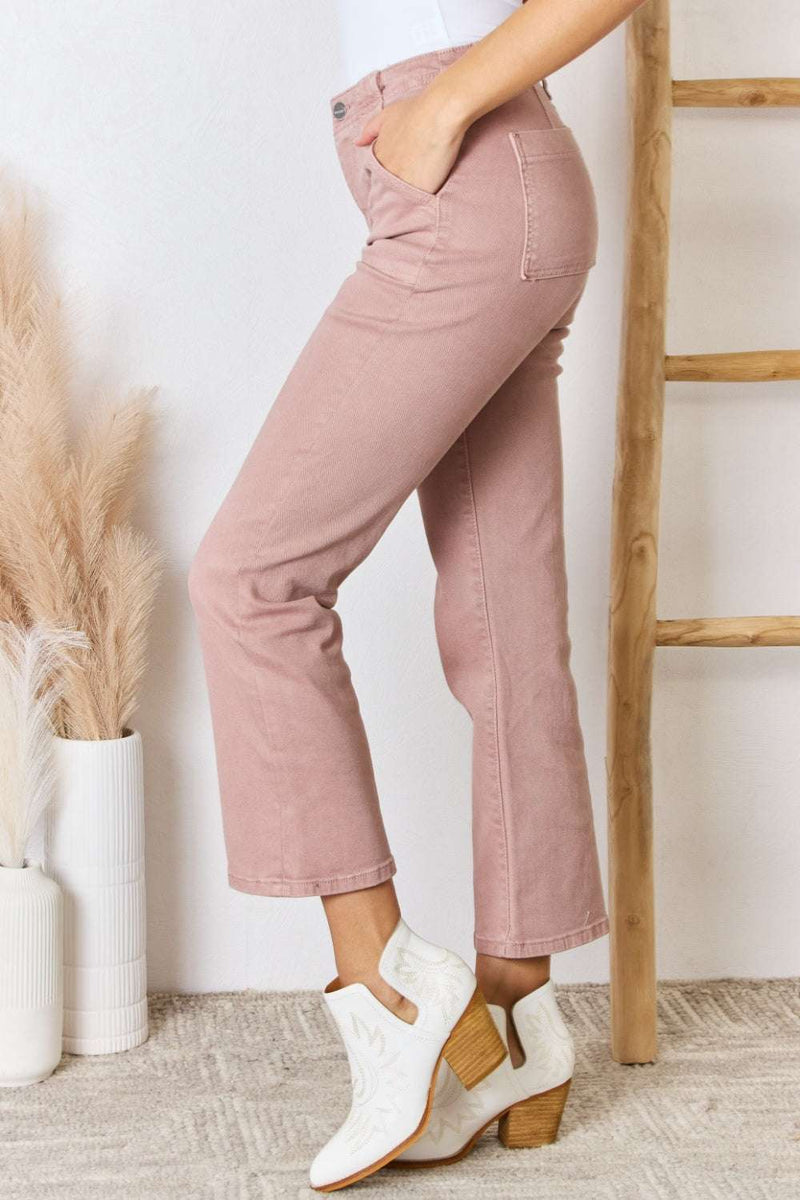 RISEN Full Size High Rise Ankle Flare JeansElevate your wardrobe with these statement jeans crafted for modern style and versatility. The high-rise design offers a flattering silhouette, while the ankle flareBottomsTrendsiKlondike Creek Unique BoutiqueRISEN Full Size High Rise Ankle Flare Jeans