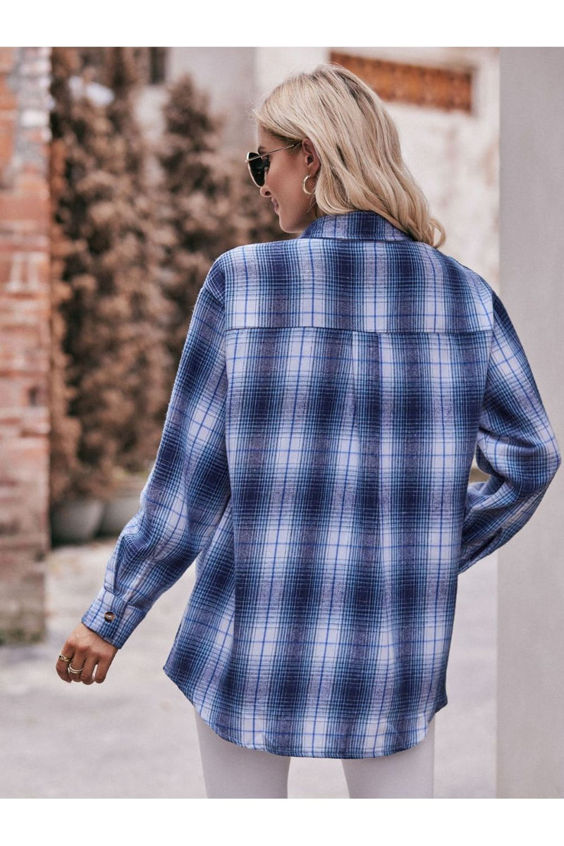 Plaid Dropped Shoulder Longline ShirtPattern type: Plaid
Style: Casual
Features: Oversized
Neckline: Collared neck
Length: Long
Sleeve length: Long sleeves
Sleeve type: Regular sleeves
Sheer: No
MateriaAll TopsTrendsiKlondike Creek Unique BoutiquePlaid Dropped Shoulder Longline Shirt