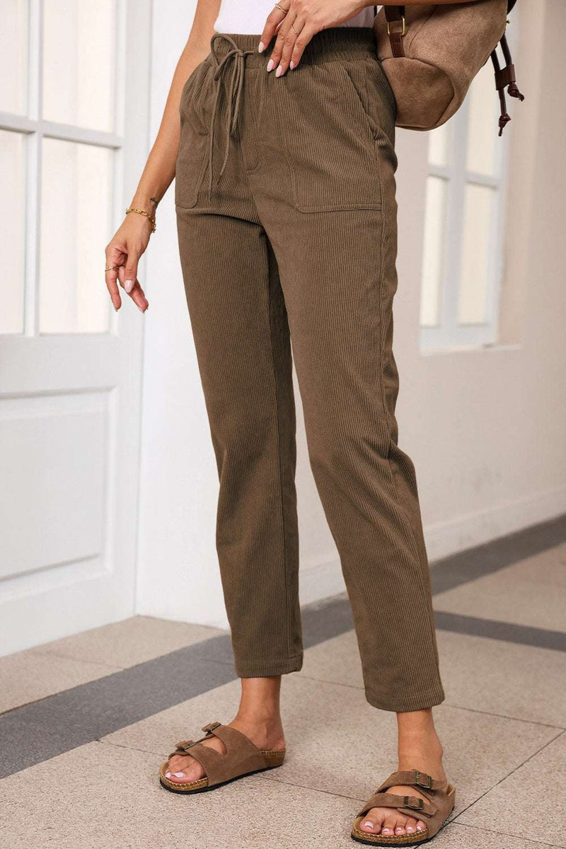 Drawstring Straight Pants with PocketsFeatures: Drawstring
Sheer: Opaque
Material composition: 100% polyester
Care instructions: Machine wash cold. Tumble dry low.
Imported
Product measurements:S:Waist 2BottomsTrendsiKlondike Creek Unique BoutiqueDrawstring Straight Pants