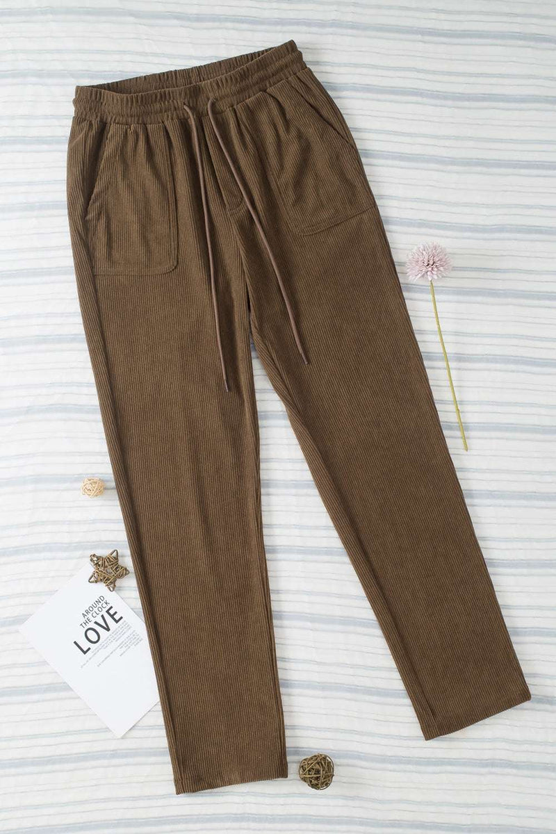 Drawstring Straight Pants with PocketsFeatures: Drawstring
Sheer: Opaque
Material composition: 100% polyester
Care instructions: Machine wash cold. Tumble dry low.
Imported
Product measurements:S:Waist 2BottomsTrendsiKlondike Creek Unique BoutiqueDrawstring Straight Pants