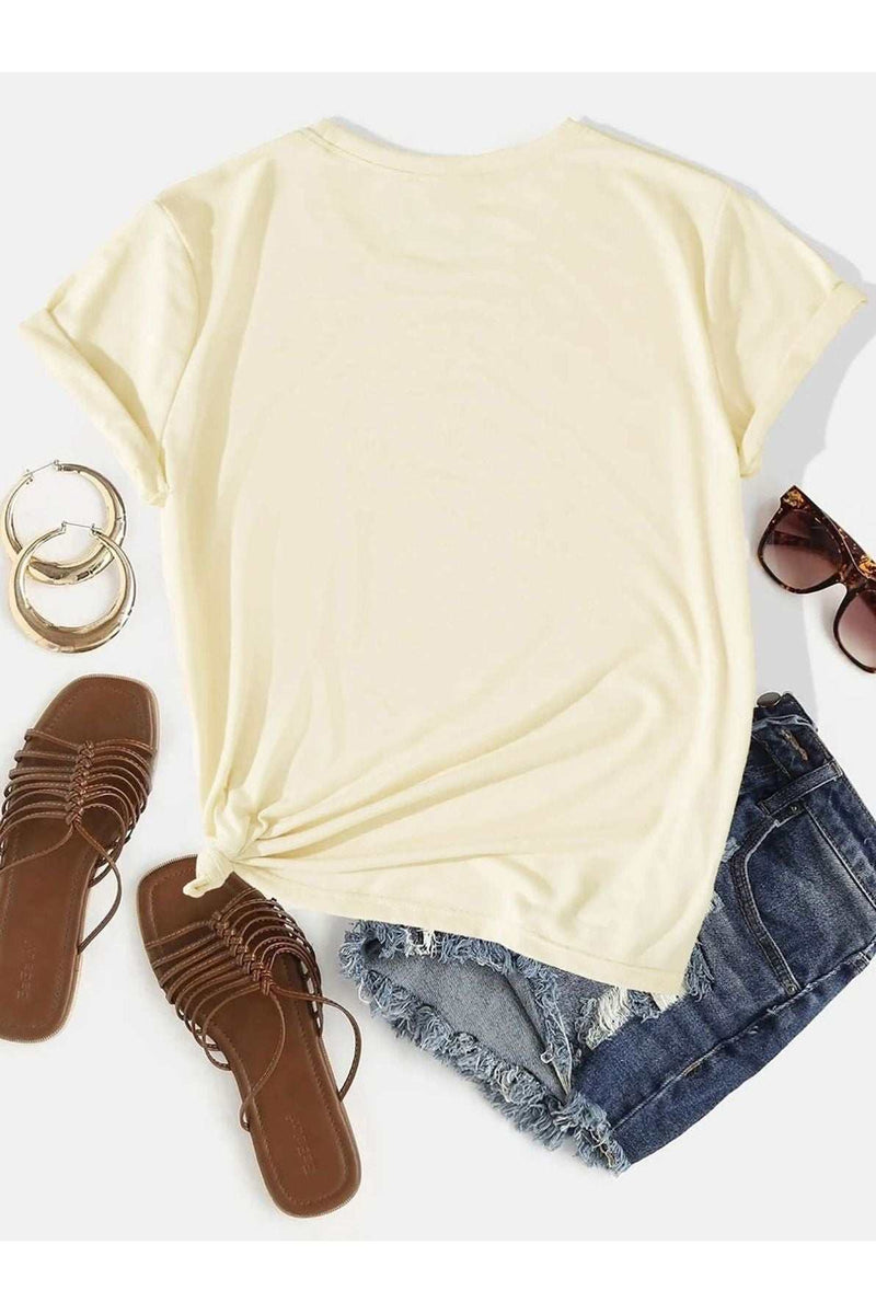 LUCKY Round Neck Short Sleeve T-ShirtFeatures: Basic style
Sheer: Opaque
Stretch: Slightly stretchy
Material composition: 100% Polyester
Care instructions: Machine wash cold. Tumble dry low.
Imported
PrShirts & TopsTrendsiKlondike Creek Unique BoutiqueLUCKY Round Neck Short Sleeve