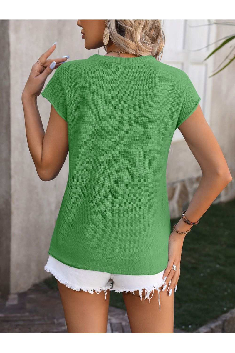 Rolled Cap Sleeve Round Neck Sweater VestFeatures: Basic style
Stretch: Slightly stretchy
Material composition: 30% nylon, 70% acrylic
Care instructions: Machine wash cold. Tumble dry low.
Imported
Product Shirts & TopsTrendsiKlondike Creek Unique BoutiqueRolled Cap Sleeve Round Neck Sweater Vest