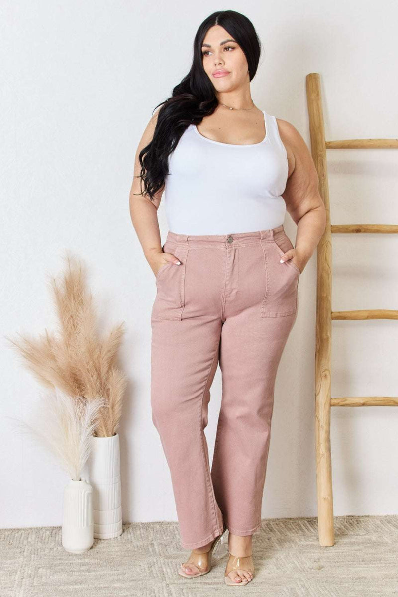 RISEN Full Size High Rise Ankle Flare JeansElevate your wardrobe with these statement jeans crafted for modern style and versatility. The high-rise design offers a flattering silhouette, while the ankle flareBottomsTrendsiKlondike Creek Unique BoutiqueRISEN Full Size High Rise Ankle Flare Jeans