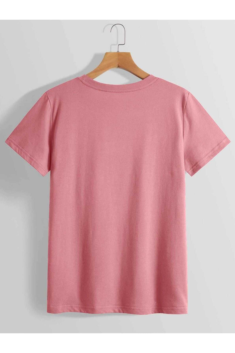 LUCKY Round Neck Short Sleeve T-ShirtFeatures: Basic style
Sheer: Opaque
Stretch: Slightly stretchy
Material composition: 100% Polyester
Care instructions: Machine wash cold. Tumble dry low.
Imported
PrShirts & TopsTrendsiKlondike Creek Unique BoutiqueLUCKY Round Neck Short Sleeve