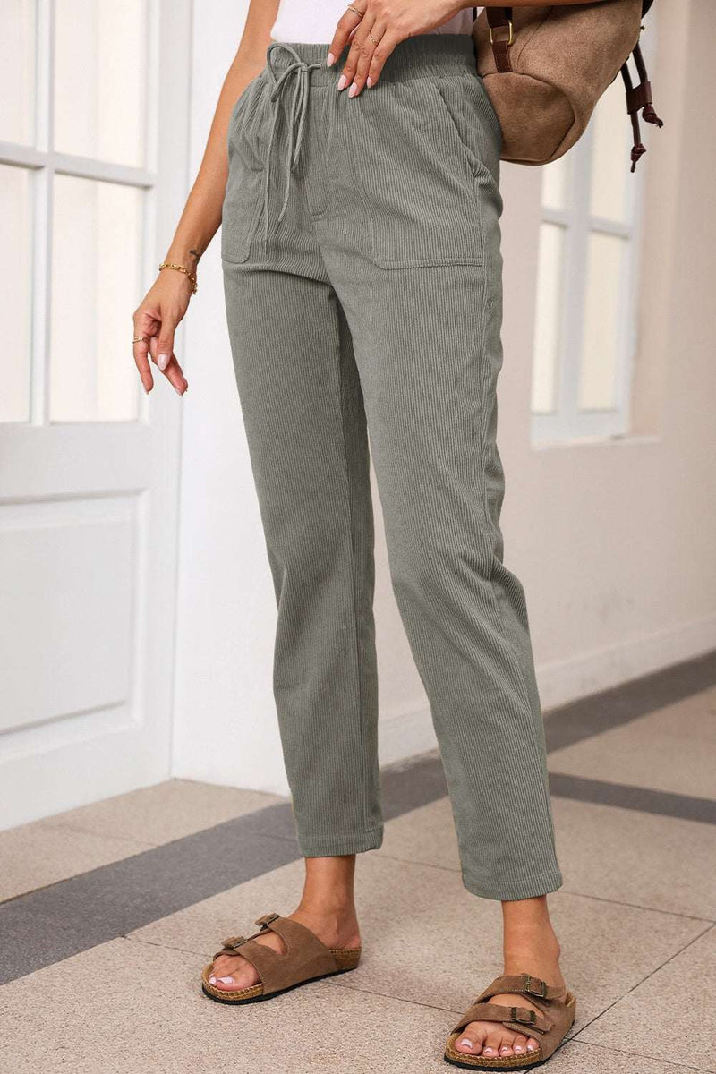 Drawstring Straight Pants with PocketsFeatures: Drawstring
Sheer: Opaque
Material composition: 100% polyester
Care instructions: Machine wash cold. Tumble dry low.
Imported
Product measurements:S:Waist 2BottomsTrendsiKlondike Creek Unique BoutiqueDrawstring Straight Pants